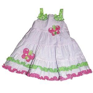 Emily Rose Toddler Butterfly Gingham Dress 2T NWT